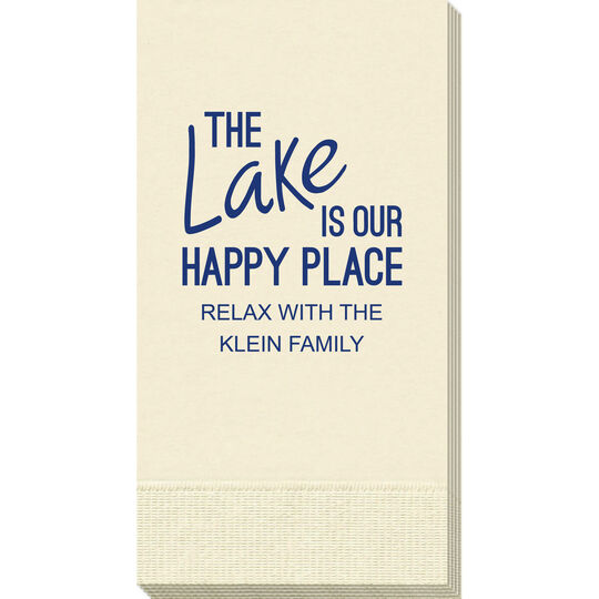 The Lake is Our Happy Place Guest Towels